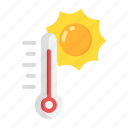 temperature, thermometer, hot, sun