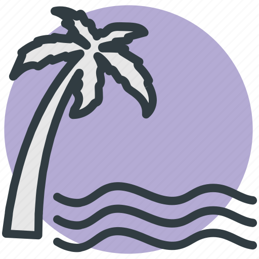 Beach, island, palm tree, sea, summer icon - Download on Iconfinder