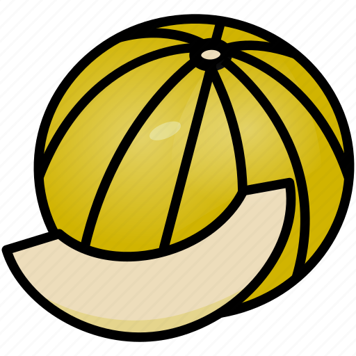 Cantaloupe, food, fruit, honeydew, melon, slice icon - Download on Iconfinder