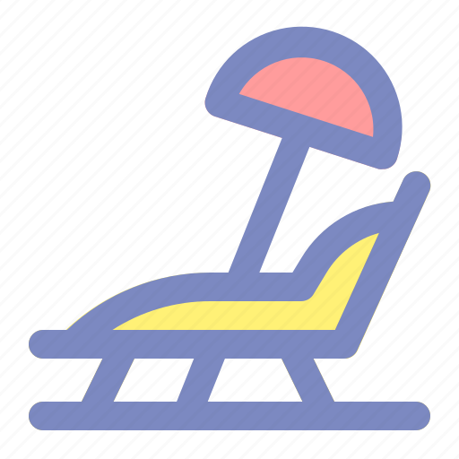 Beach, bench, holiday, summer, terrace, umbrella, vacation icon - Download on Iconfinder