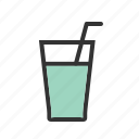 cold drink, drink, glass, liquid, soft drink, straw, water