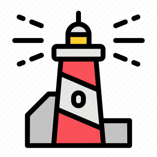 Lighthouse, tower, summer, beach, ocean, summertime, sea icon - Download on Iconfinder
