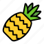 pineapple, fruit, tropical, vitamin, juicy, fresh, nature 