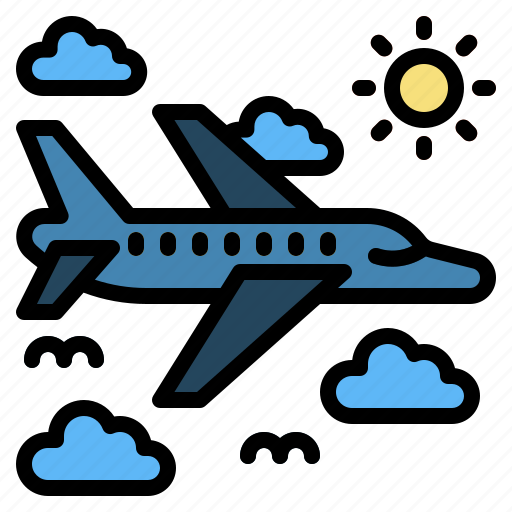 Summer, airplane, plane, flight, travel, vacation icon - Download on Iconfinder