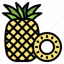 summer, pineapple, fruit, food, tropical