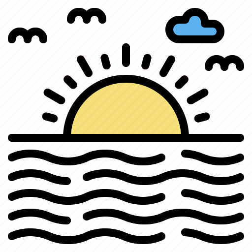 Summer, sunset, sun, sunrise, weather icon - Download on Iconfinder