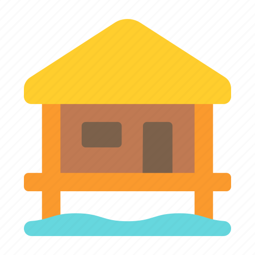Bungalow, summer, house, travel, vacation, tropical, island icon - Download on Iconfinder