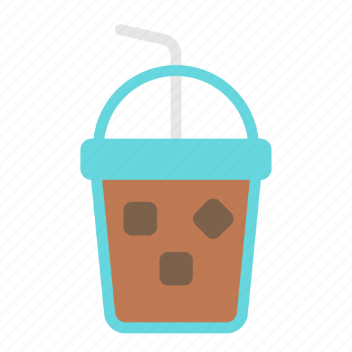 Coffee, drink, ice, espresso, glass, cold, milk icon - Download on Iconfinder