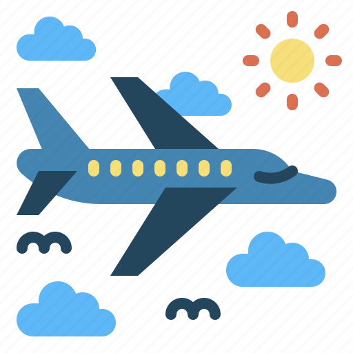 Summer, airplane, plane, flight, travel, vacation icon - Download on Iconfinder