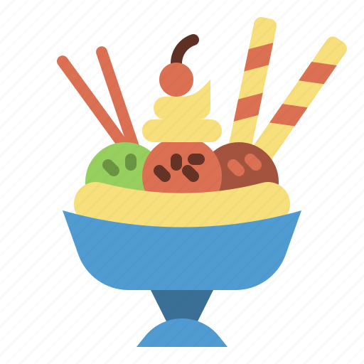 Summer, bananasplit, dessert, icecream, sweet icon - Download on Iconfinder
