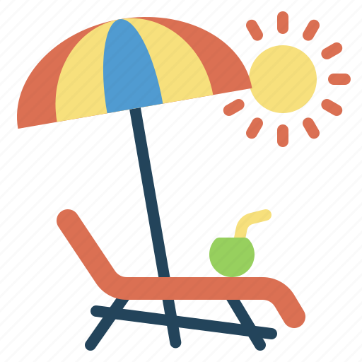 Summer, sunbed, beach, vacation, umbrella icon - Download on Iconfinder
