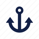 anchor, anchor icon, beach, ocean, sea, ship, summer