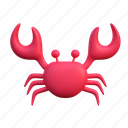 crab, summer, beach, holiday, illustration, crustacea, animal 