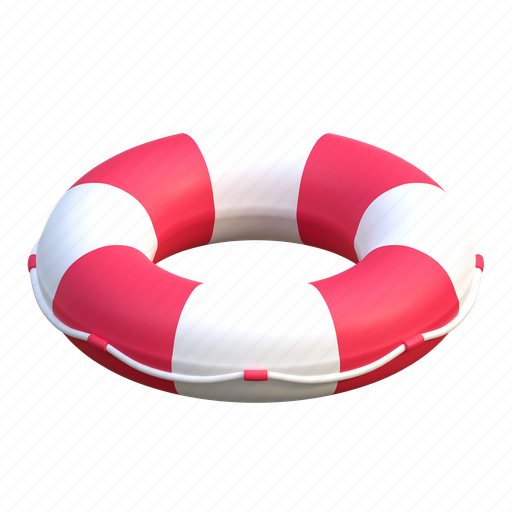 Lifebuoy, ring, summer, beach, holiday, illustration, vacation 3D illustration - Download on Iconfinder