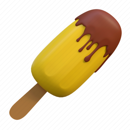 Paddle, ice, cream, summer, beach, holiday, illustration 3D illustration - Download on Iconfinder