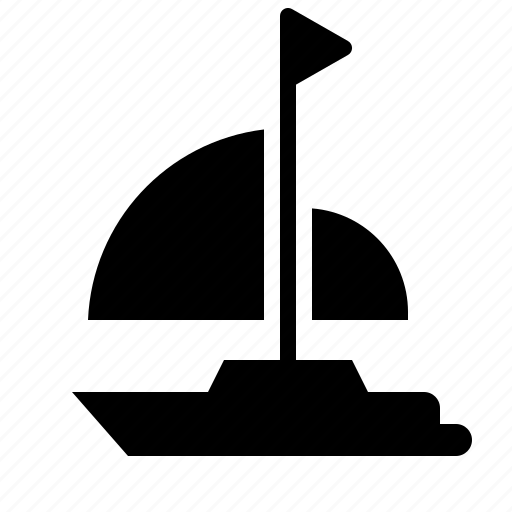 Boat, sailboat, sailing, ship, transportation, travel, vacation icon - Download on Iconfinder