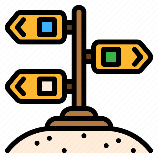 Direction board, direction, sign, signpost, signboard, arrow, navigation icon - Download on Iconfinder