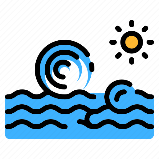 Waves, water, sea, ocean, nature, beach, sky icon - Download on Iconfinder