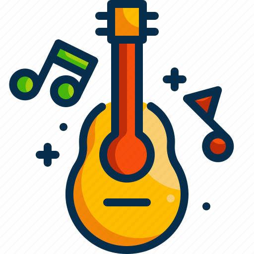 Guitar, folk, summertime, holidays, relax, music, summer icon - Download on Iconfinder