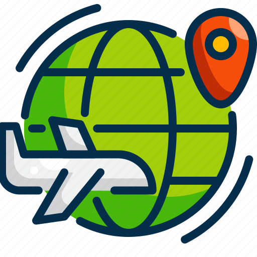 Travel, outdoor, bag, location, holiday, air plane, gps icon - Download on Iconfinder