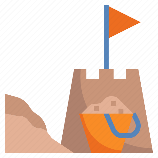 Beach, castle, childhood, sand, summertime icon - Download on Iconfinder