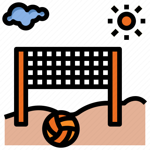Beach, competition, net, sports, summertime, volleyball icon - Download on Iconfinder