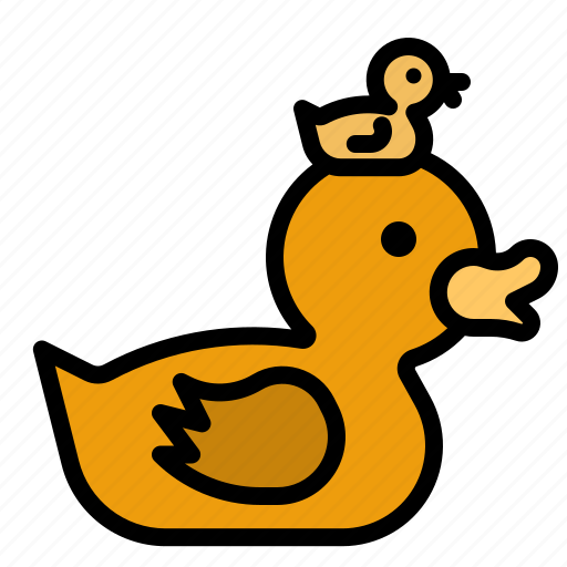 Duck, rubber, bathroom, animals, bathing icon - Download on Iconfinder