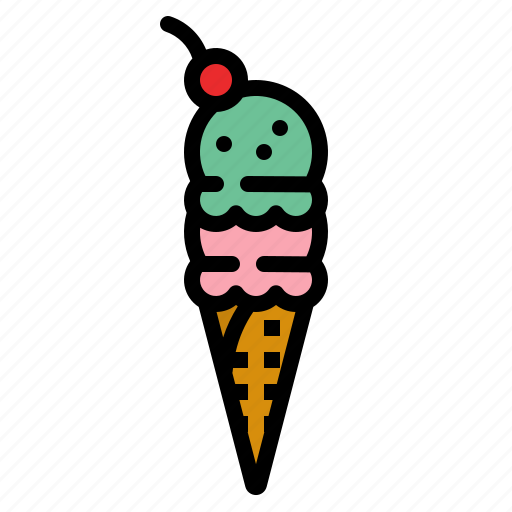 Icecream, food, cone, dessert, sweet icon - Download on Iconfinder