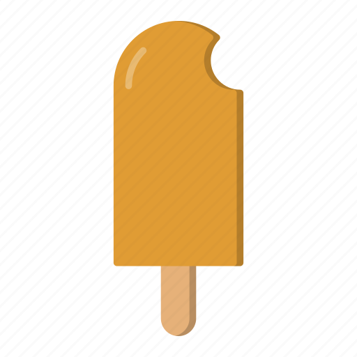 Bite, ice cream, ice lolly, orange, popsicle, summer icon - Download on Iconfinder