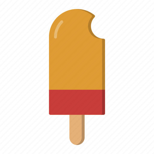 Bite, ice cream, ice lolly, orange, popsicle, strawberry, summer icon - Download on Iconfinder