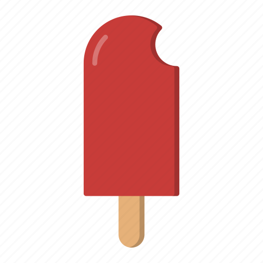 Bite, ice cream, ice lolly, popsicle, strawberry, summer icon - Download on Iconfinder