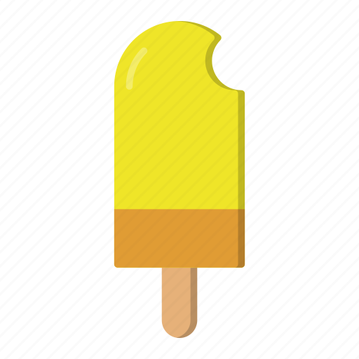 Bite, ice cream, ice lolly, lemon, orange, popsicle, summer icon - Download on Iconfinder