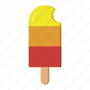 bite, ice cream, lemon, orange, popsicle, strawberry, summer