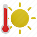 hot summer, summer weather, summer season, hot temperature, temperature, thermometer, sun 