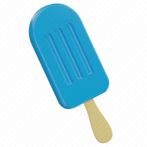 Popsicle, ice lolly, sweet, ice cream, dessert, food, cream 3D illustration - Download on Iconfinder
