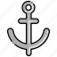 anchor, sea, ship 