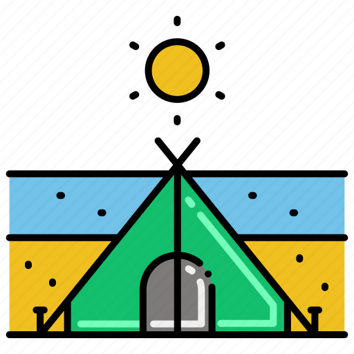 Beach, sunny, tent icon - Download on Iconfinder