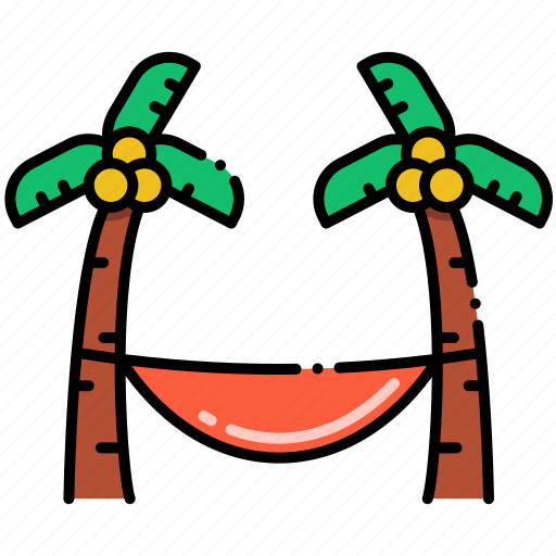Coconut, hammock, relax, tree icon - Download on Iconfinder
