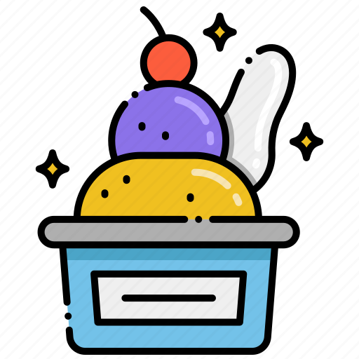 Cherry, cream, ice, scoop icon - Download on Iconfinder