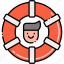 buoy, life, lifeguard, male 