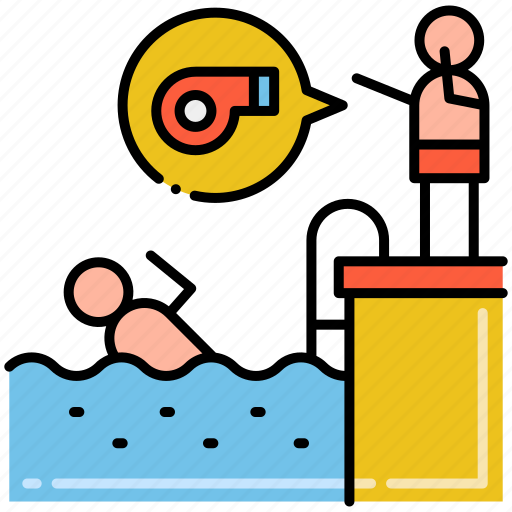 Lessons, personal, swimming, whistle icon - Download on Iconfinder