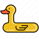 duck, float, pool