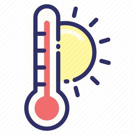 Hot, summer, sun, thermometer, weather icon - Download on Iconfinder