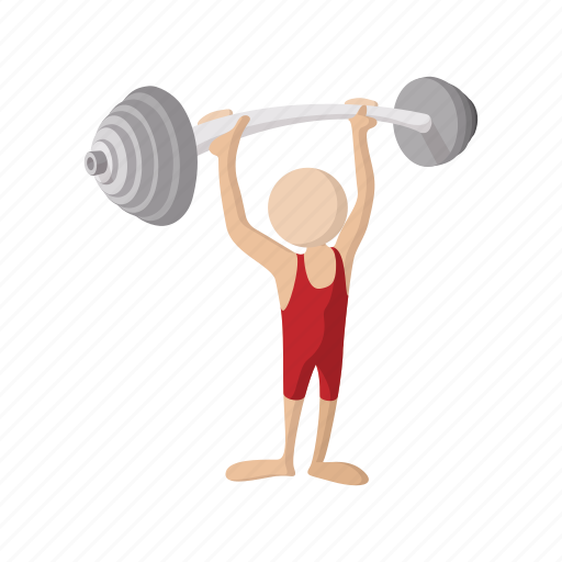 Cartoon, lifting, muscular, sport, strong, weight, weightlifting icon -  Download on Iconfinder
