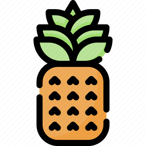 Food, fresh, fruit, pineapple, summer, sweet, tropical icon - Download on Iconfinder