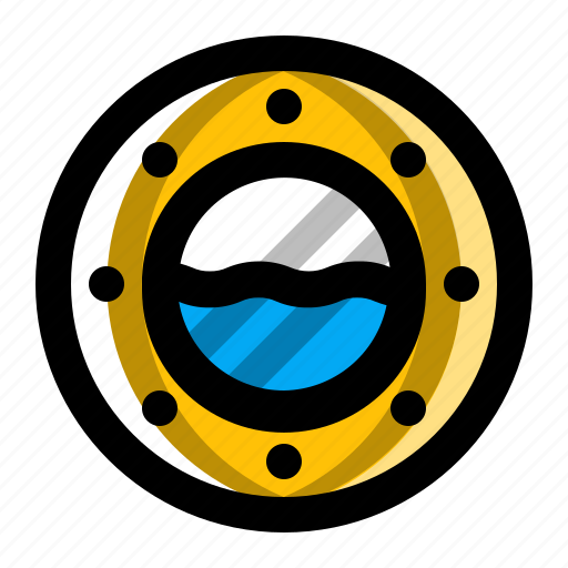 Boat, cruise, port hole, ship, summer icon - Download on Iconfinder