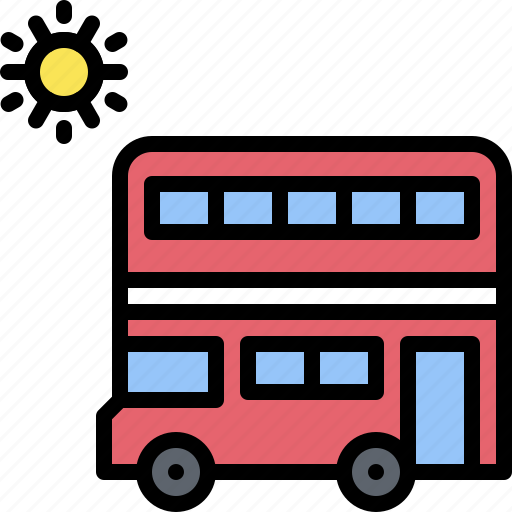 Bus, double decker, summer, transport, vehicle icon - Download on Iconfinder