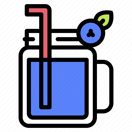 Beverage, blueberry, juice, smoothie, summer icon - Download on Iconfinder