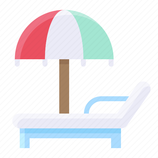 Beach, beach chair, holiday, summer, umbrella icon - Download on Iconfinder