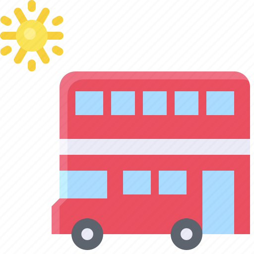Bus, double decker, summer, transport, vehicle icon - Download on Iconfinder